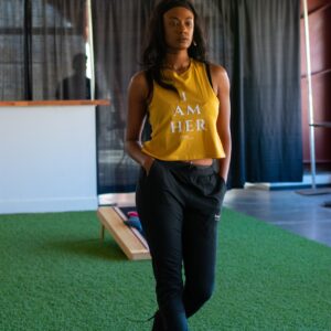 I AM HER (Racerback) - Mustard